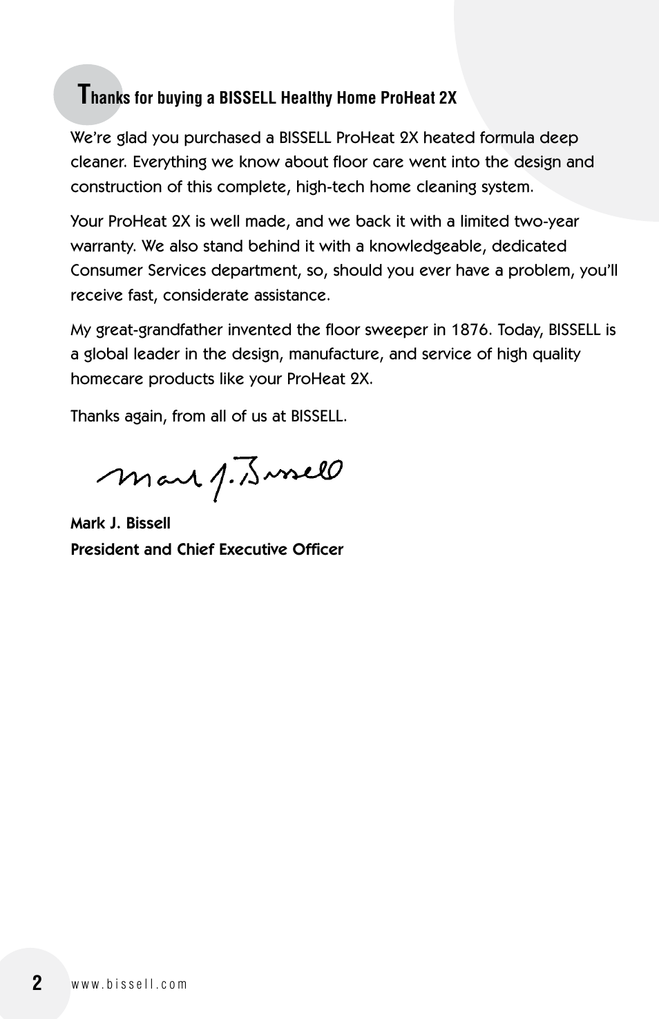 Bissell 20N4 User Manual | Page 2 / 24