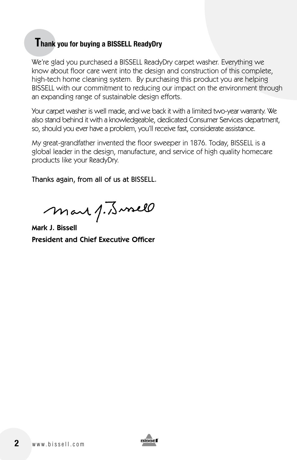 Bissell 79T3 User Manual | Page 2 / 16