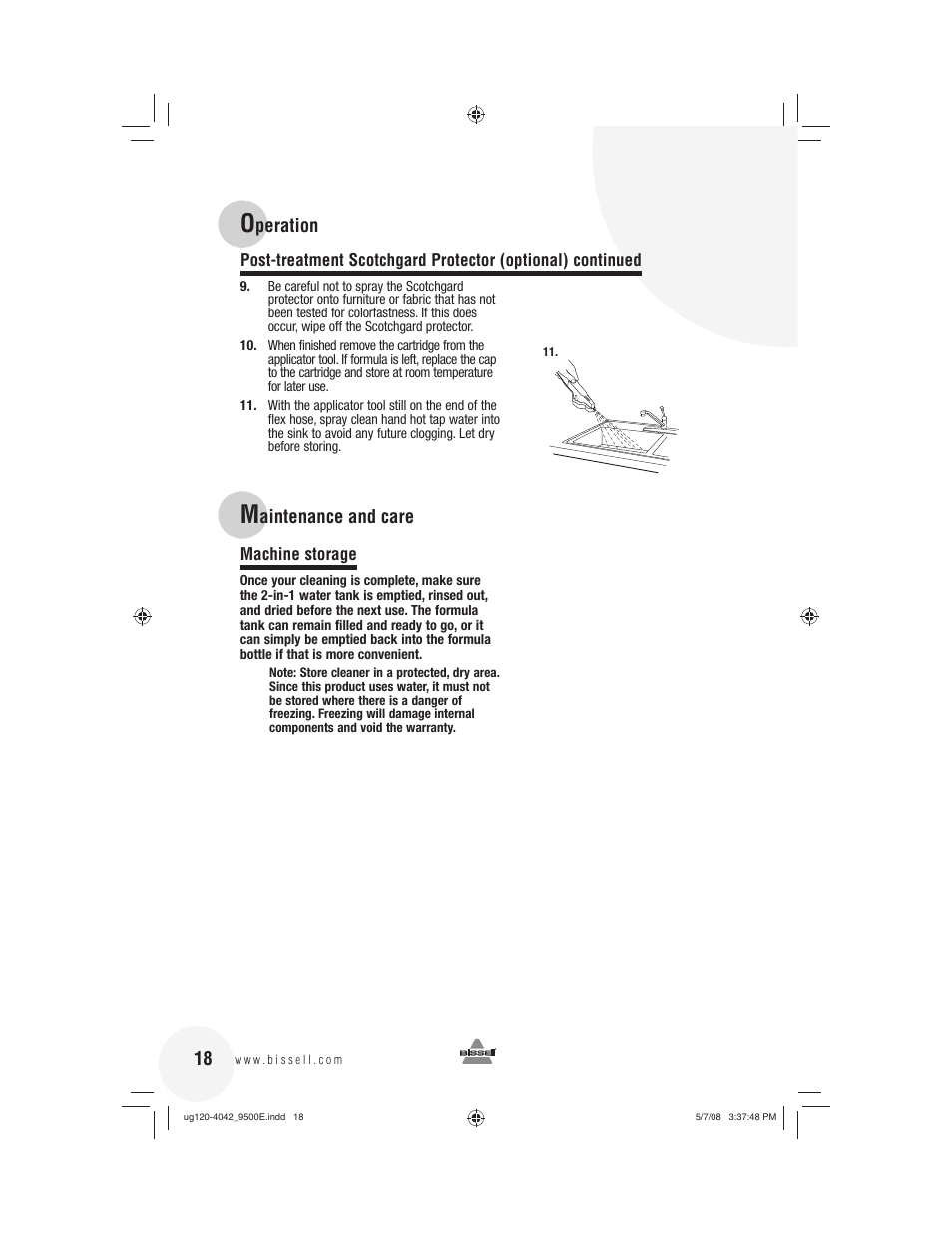 Bissell 9500E User Manual | Page 18 / 28