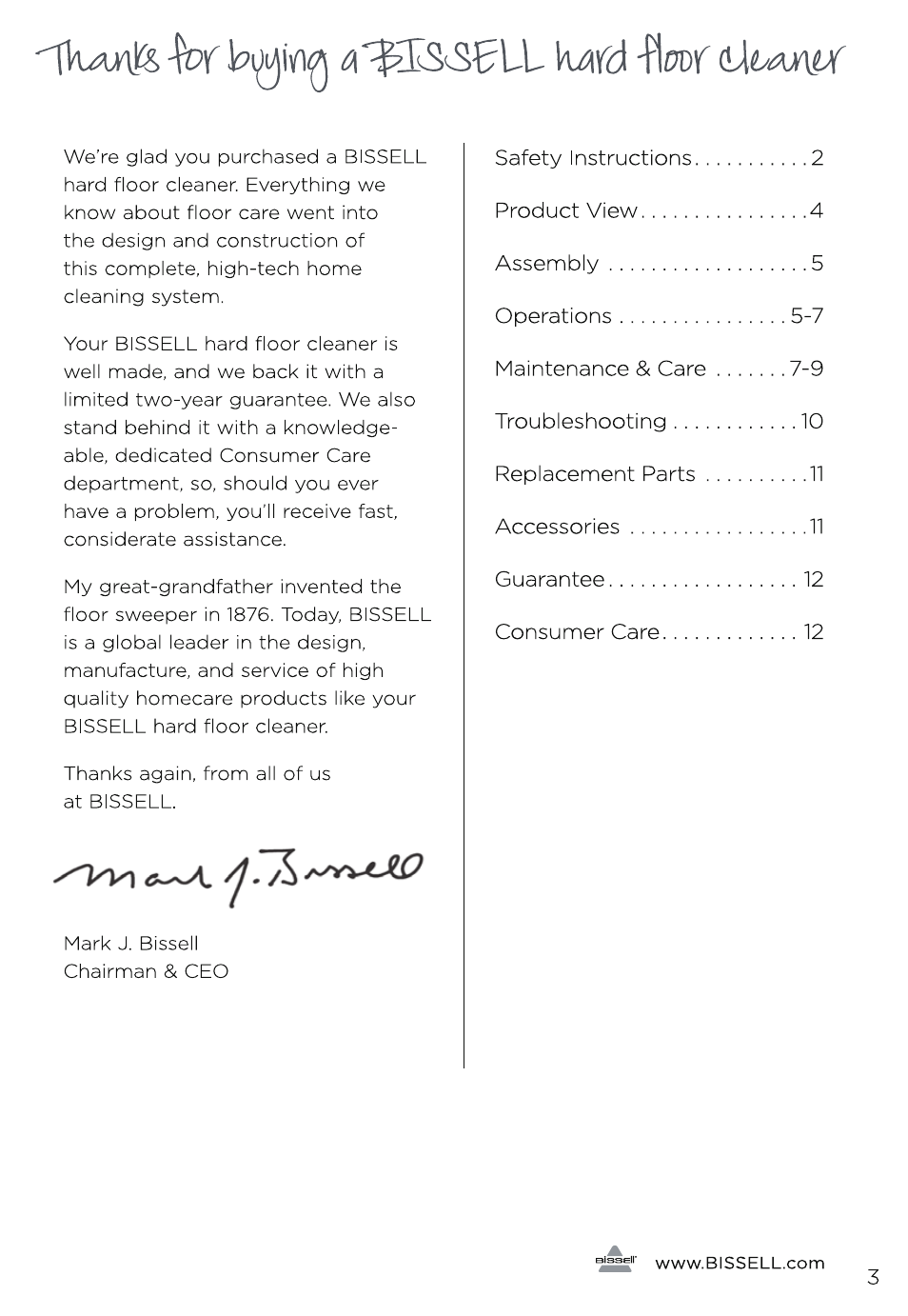 Kyjivig, Kaid -^odi (i\o^mi | Bissell 11323 User Manual | Page 3 / 12