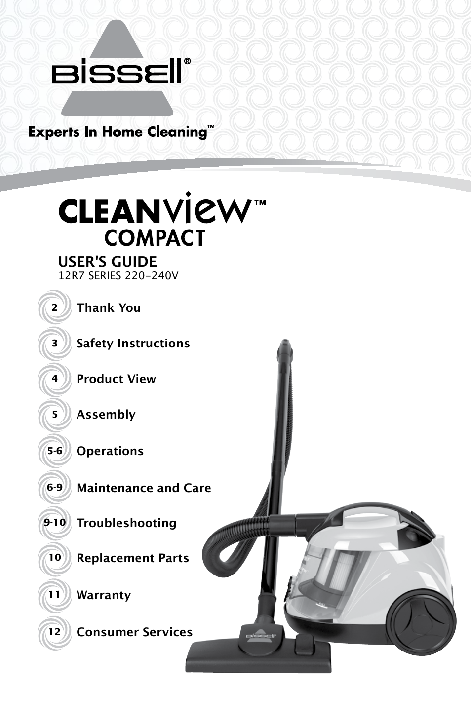 Bissell 12R7E User Manual | 12 pages
