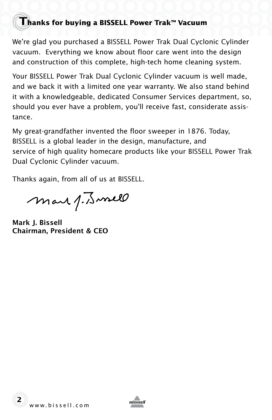 Bissell 30Z8e User Manual | Page 2 / 16