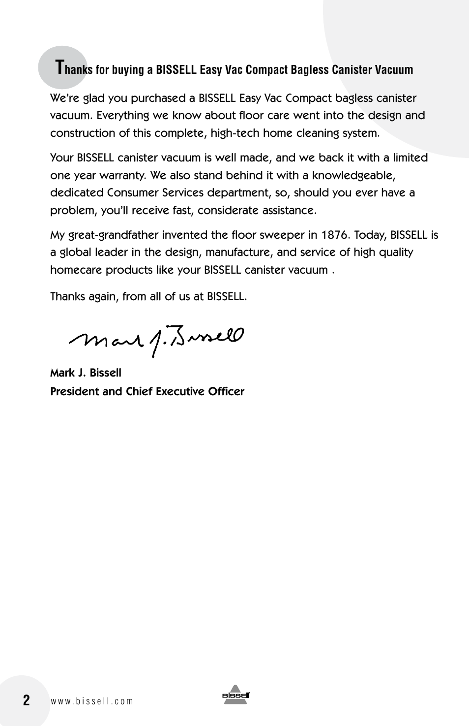 Bissell 40N8 User Manual | Page 2 / 16