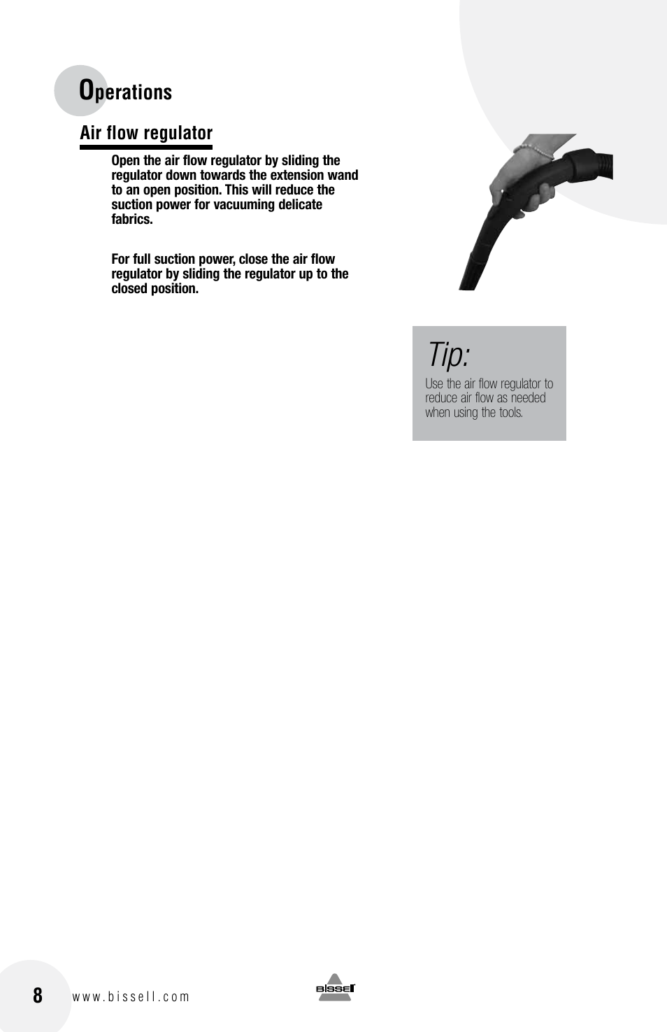 Perations | Bissell 40N8 User Manual | Page 8 / 16