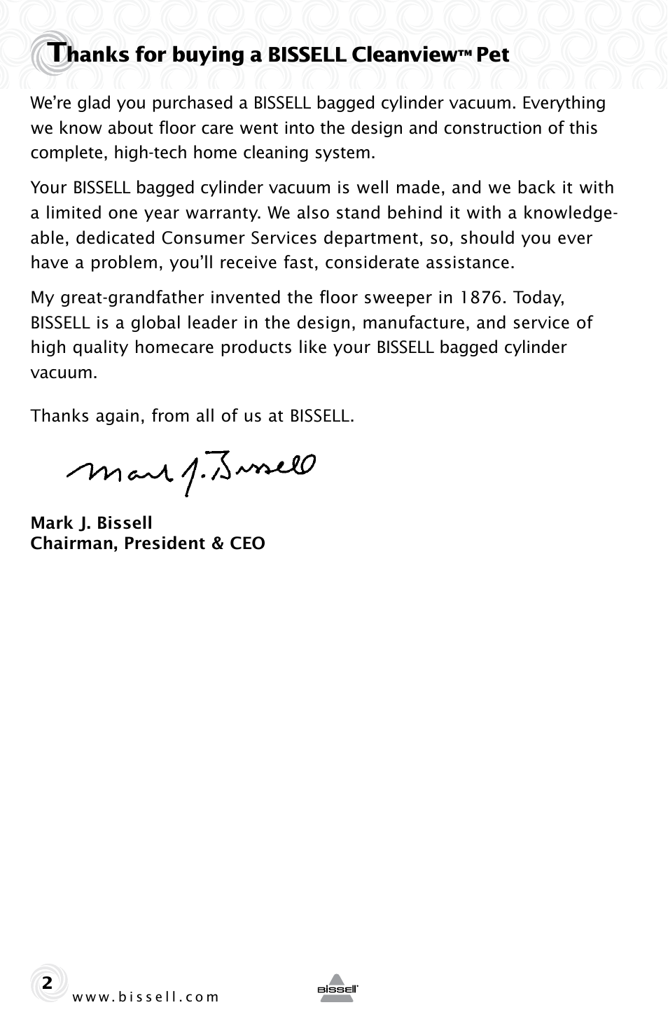 Bissell 81L8E User Manual | Page 2 / 16
