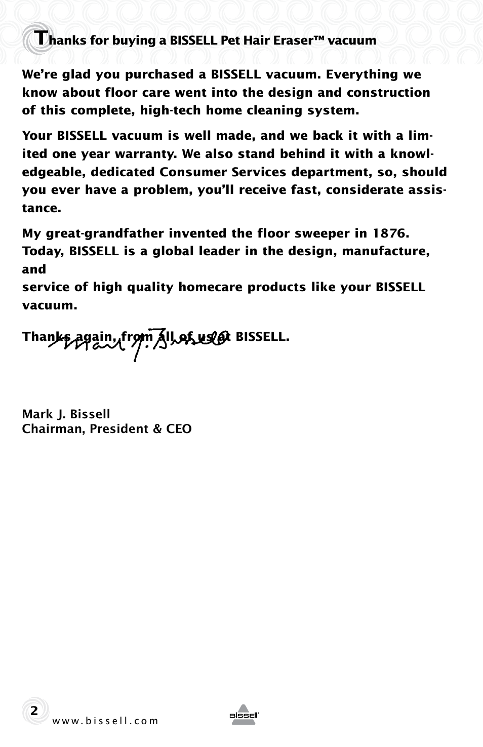 Bissell 25V1 User Manual | Page 2 / 16