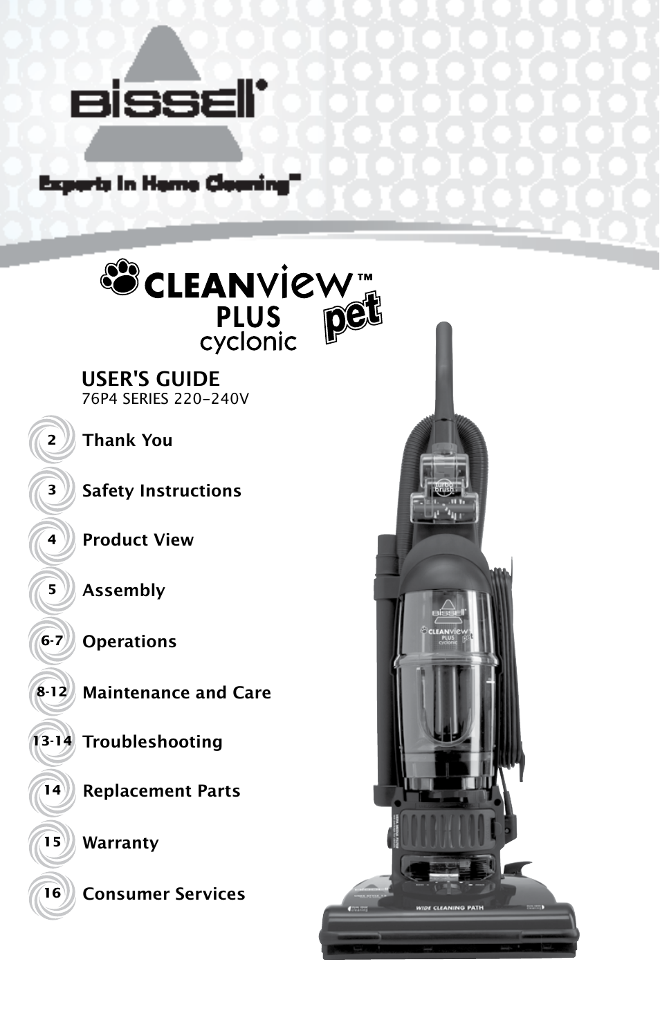 Bissell 76P4 User Manual | 16 pages