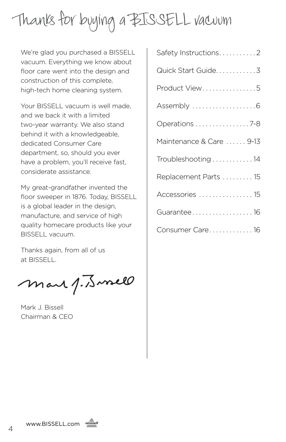 Bissell 3243e User Manual | Page 4 / 16