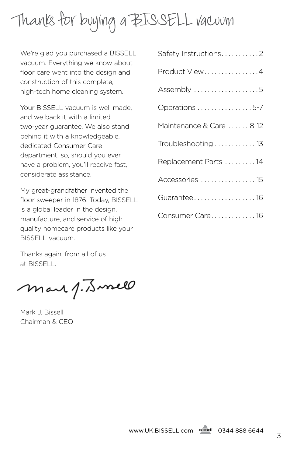 Bissell 48751 User Manual | Page 3 / 16