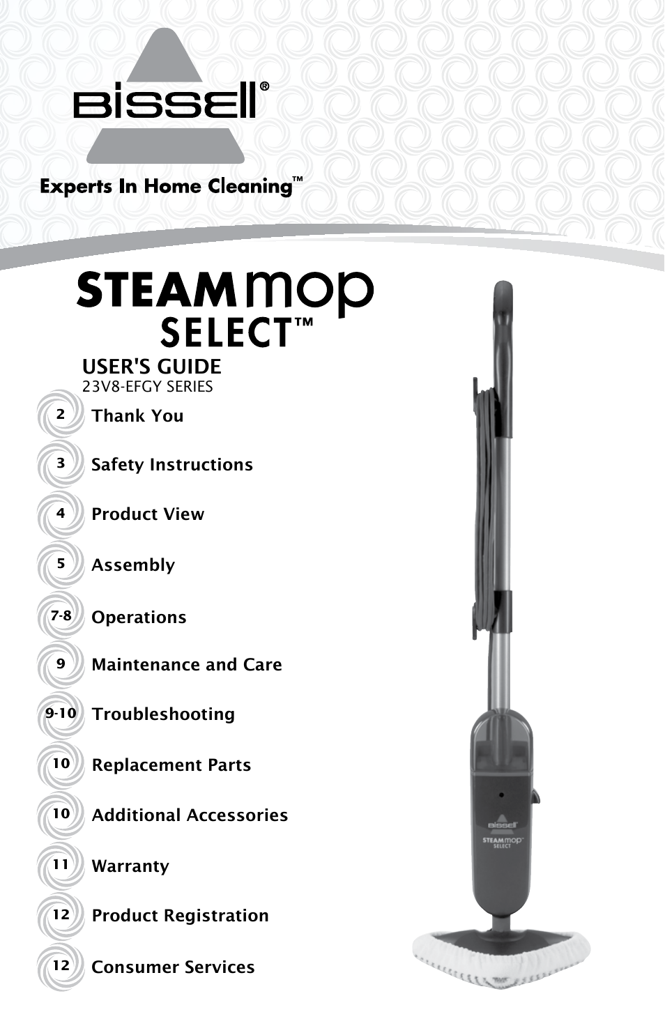 Bissell 23V8E User Manual | 12 pages