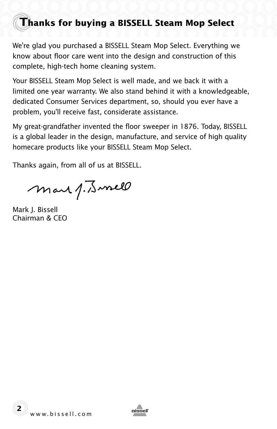 Bissell 23V8E User Manual | Page 2 / 12