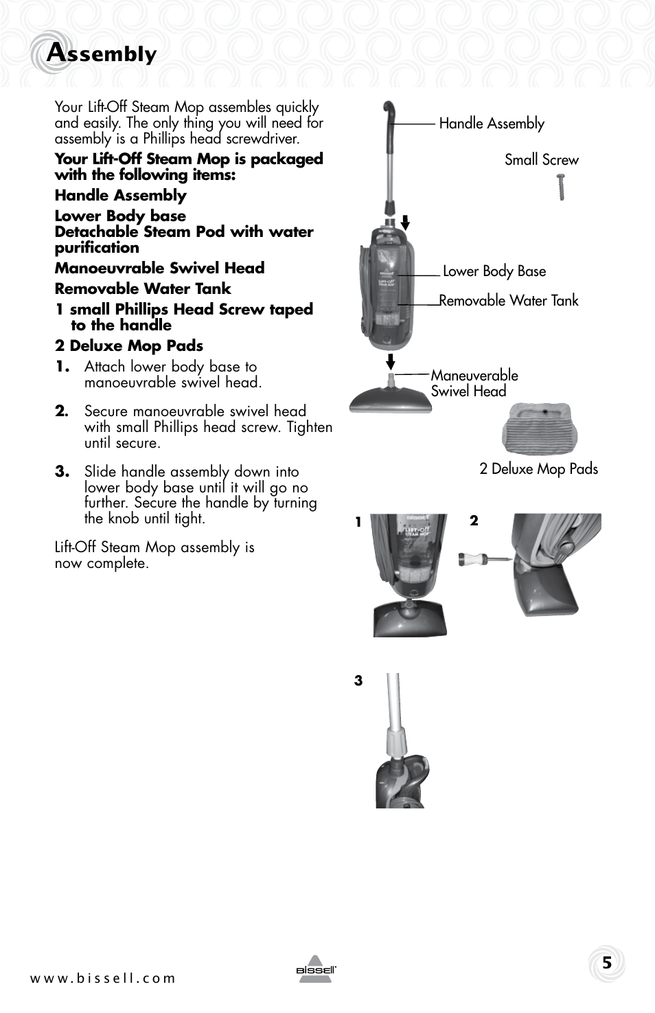 Ssembly | Bissell 23K5E User Manual | Page 5 / 12