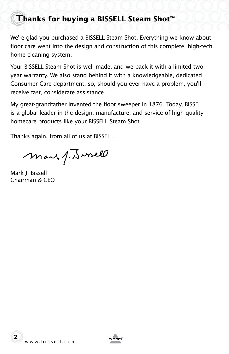 Bissell 2635 User Manual | Page 2 / 12