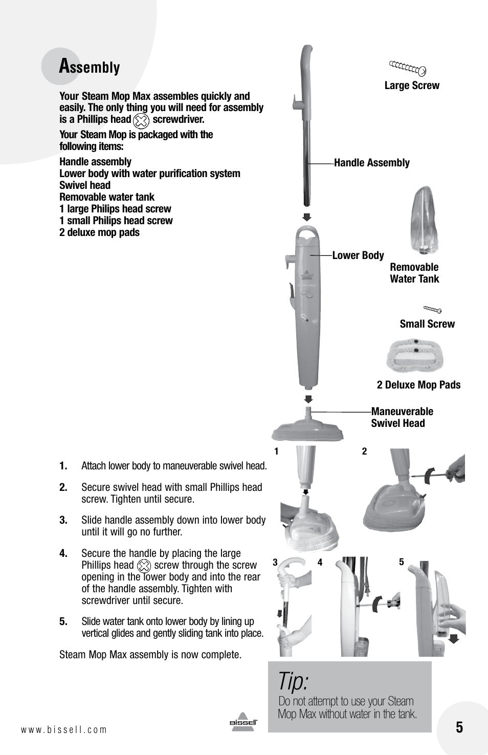 Ssembly | Bissell 65A8 User Manual | Page 5 / 12