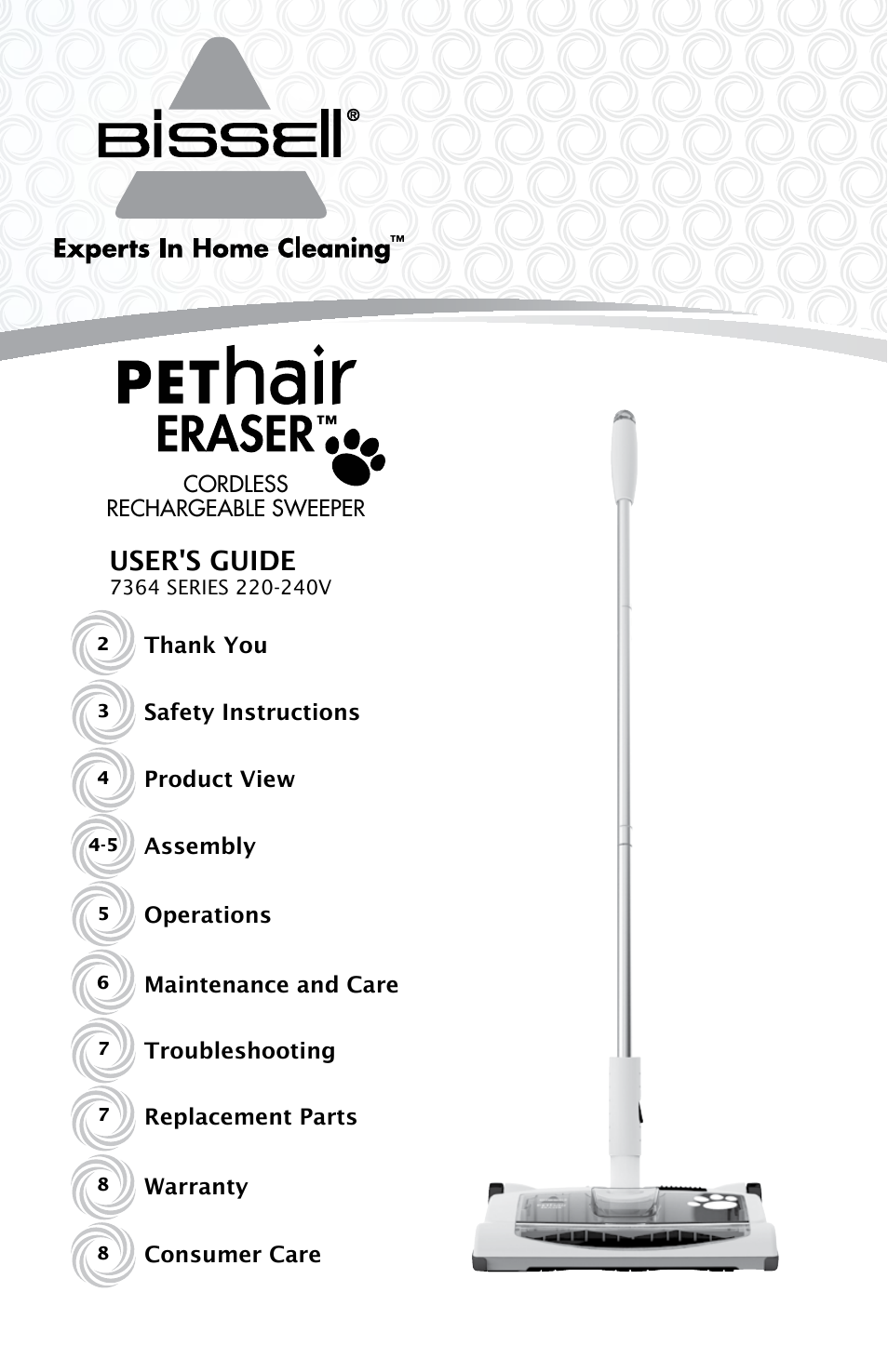 Bissell 7364e User Manual | 8 pages