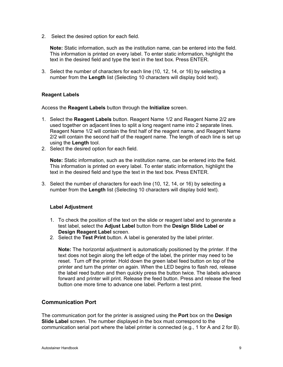 Communication port | Dako Autostainer User Manual | Page 17 / 53