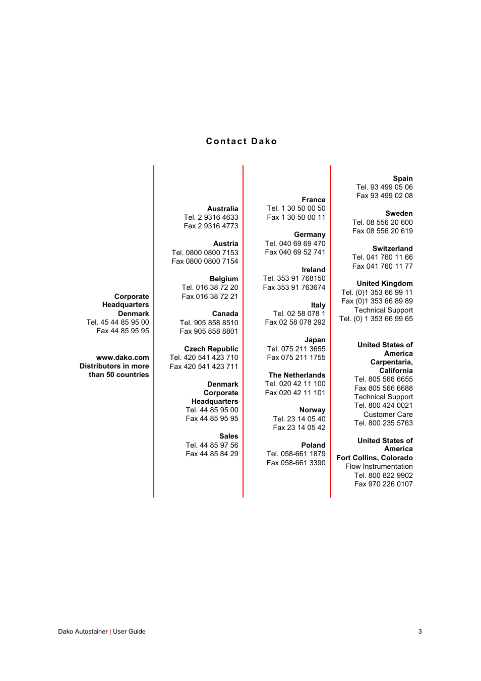 Dako Autostainer User Manual | Page 3 / 125