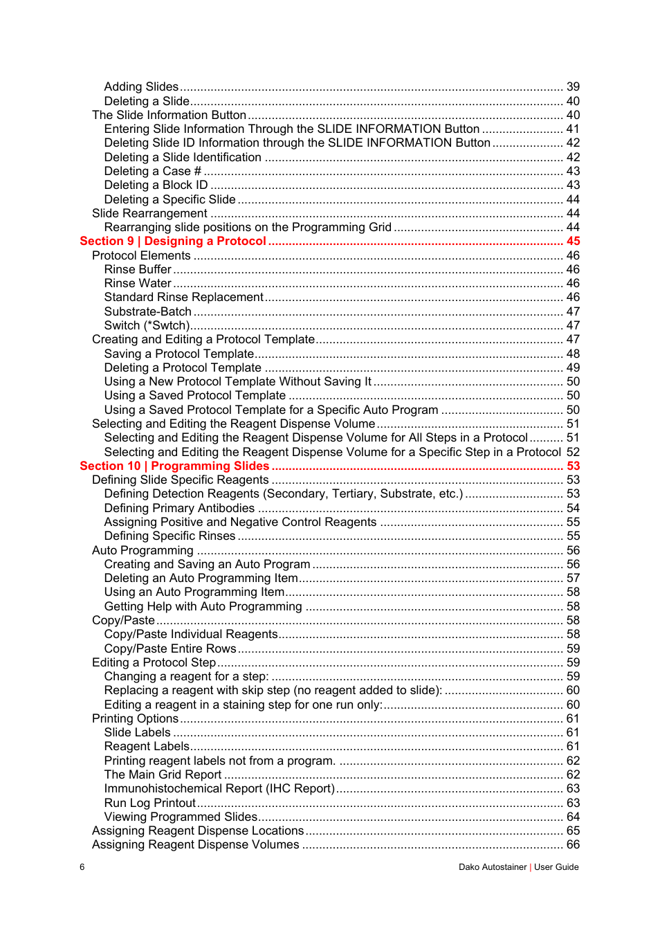 Dako Autostainer User Manual | Page 6 / 125