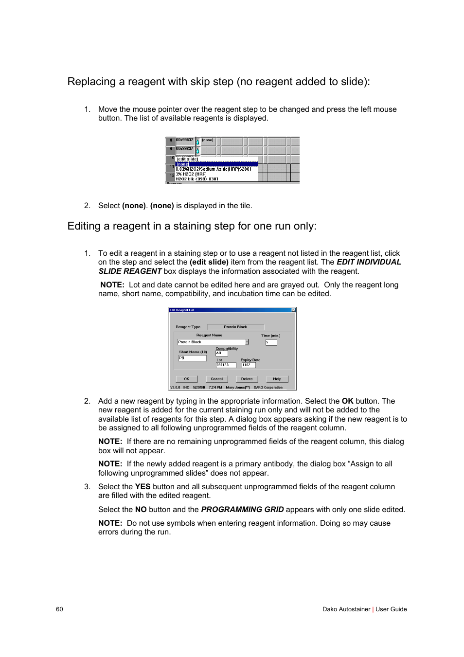 Dako Autostainer User Manual | Page 60 / 125