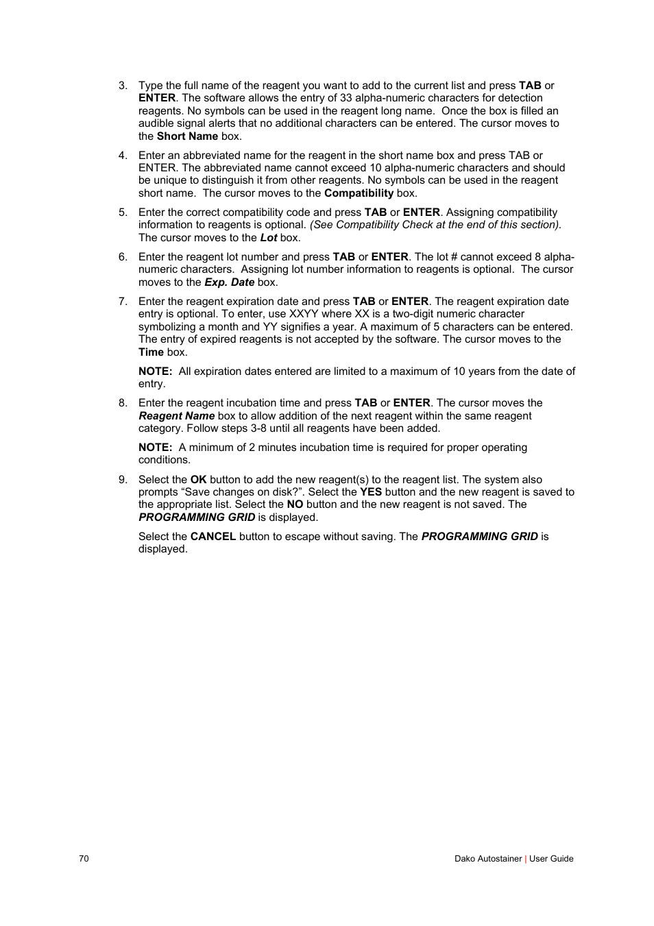 Dako Autostainer User Manual | Page 70 / 125