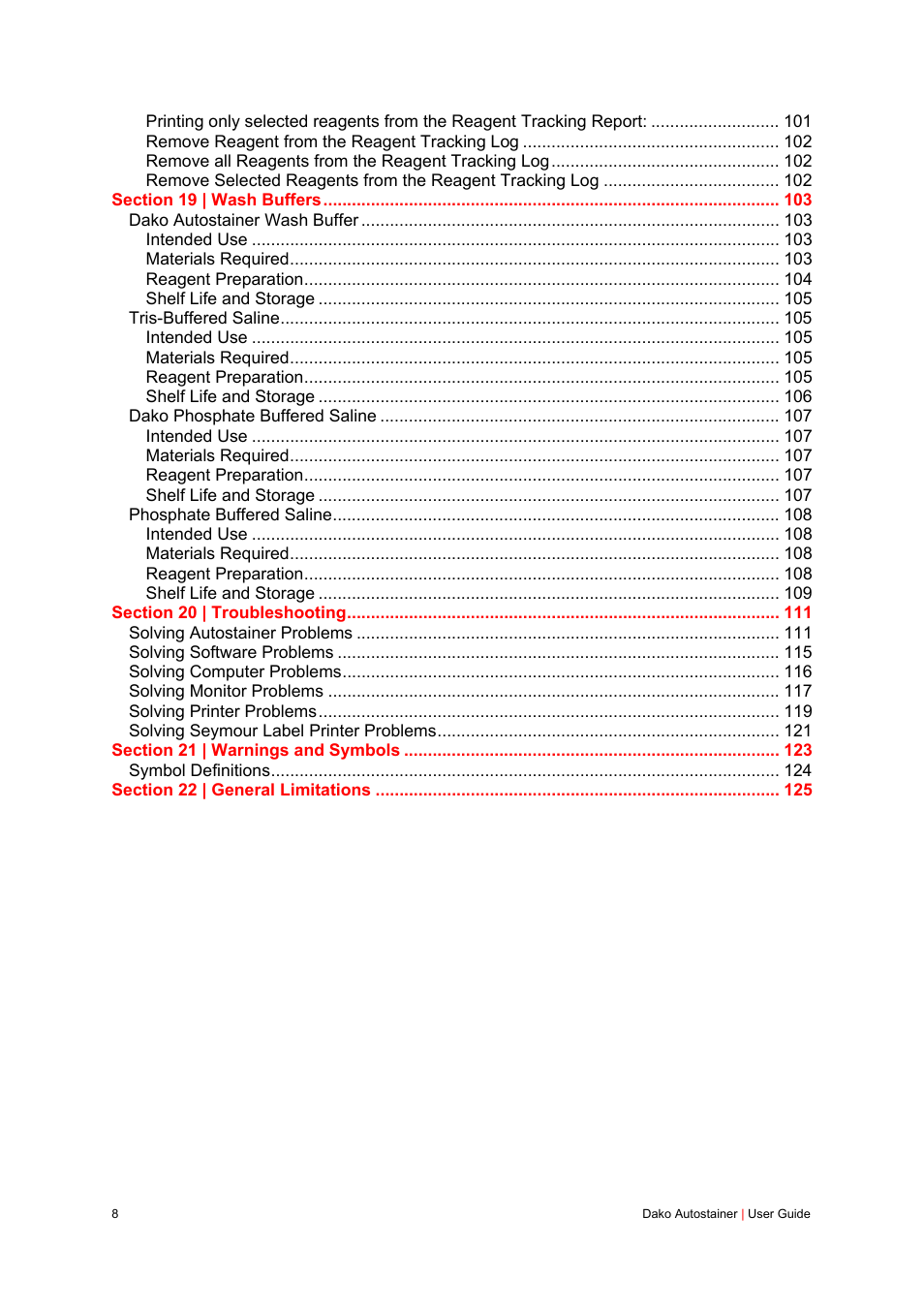 Dako Autostainer User Manual | Page 8 / 125