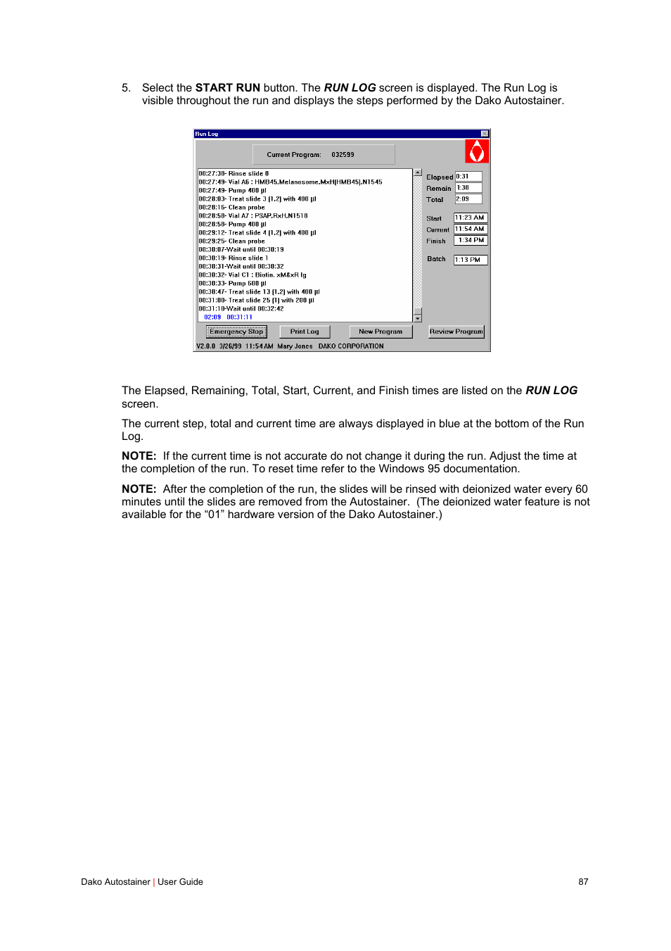 Dako Autostainer User Manual | Page 87 / 125