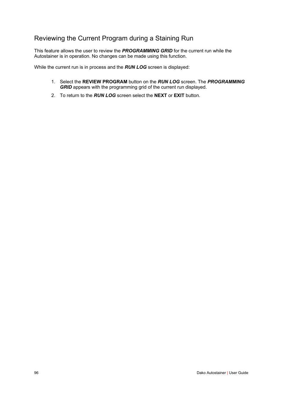 Dako Autostainer User Manual | Page 96 / 125
