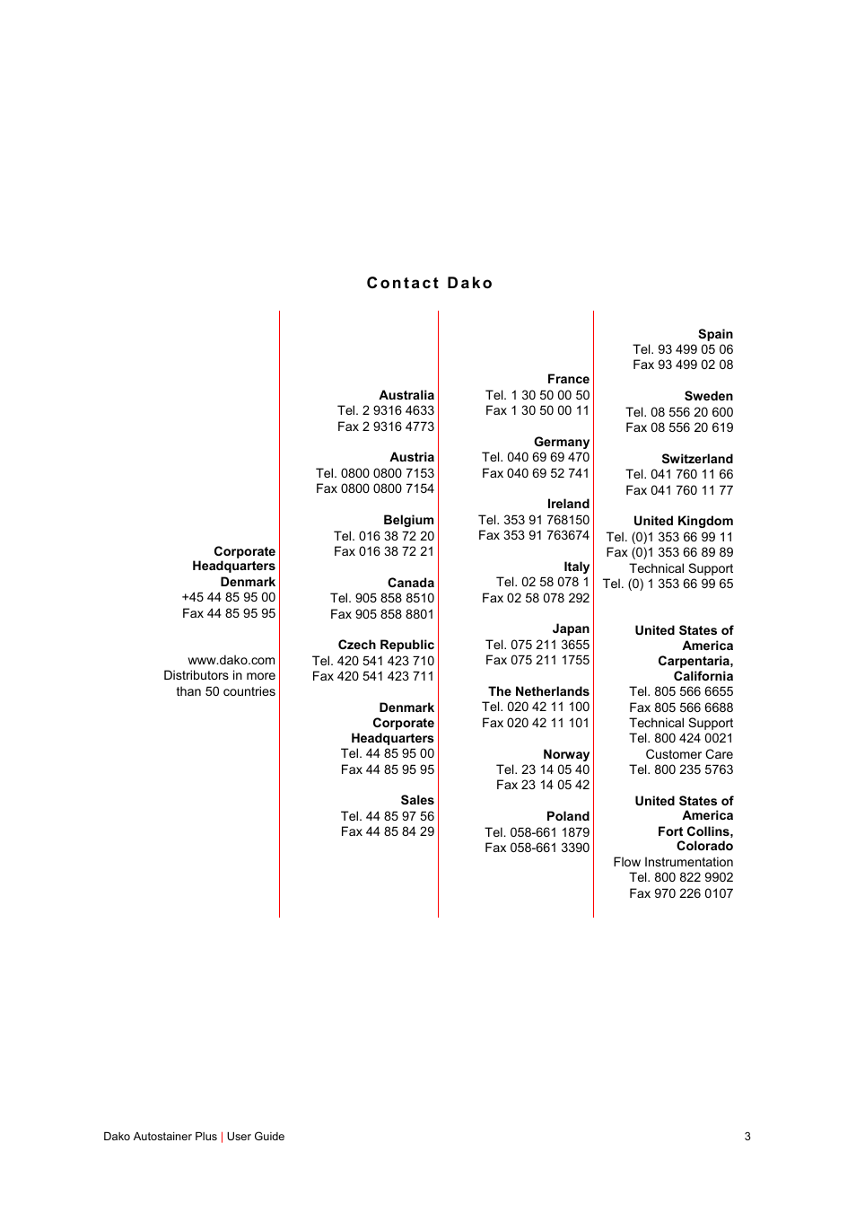 Dako Autostainer Plus User Manual | Page 3 / 121