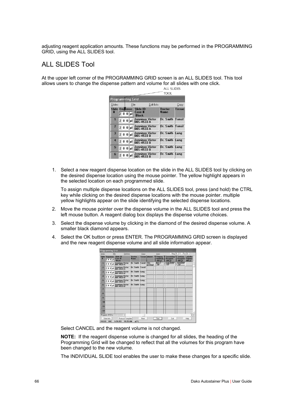 All slides tool | Dako Autostainer Plus User Manual | Page 66 / 121