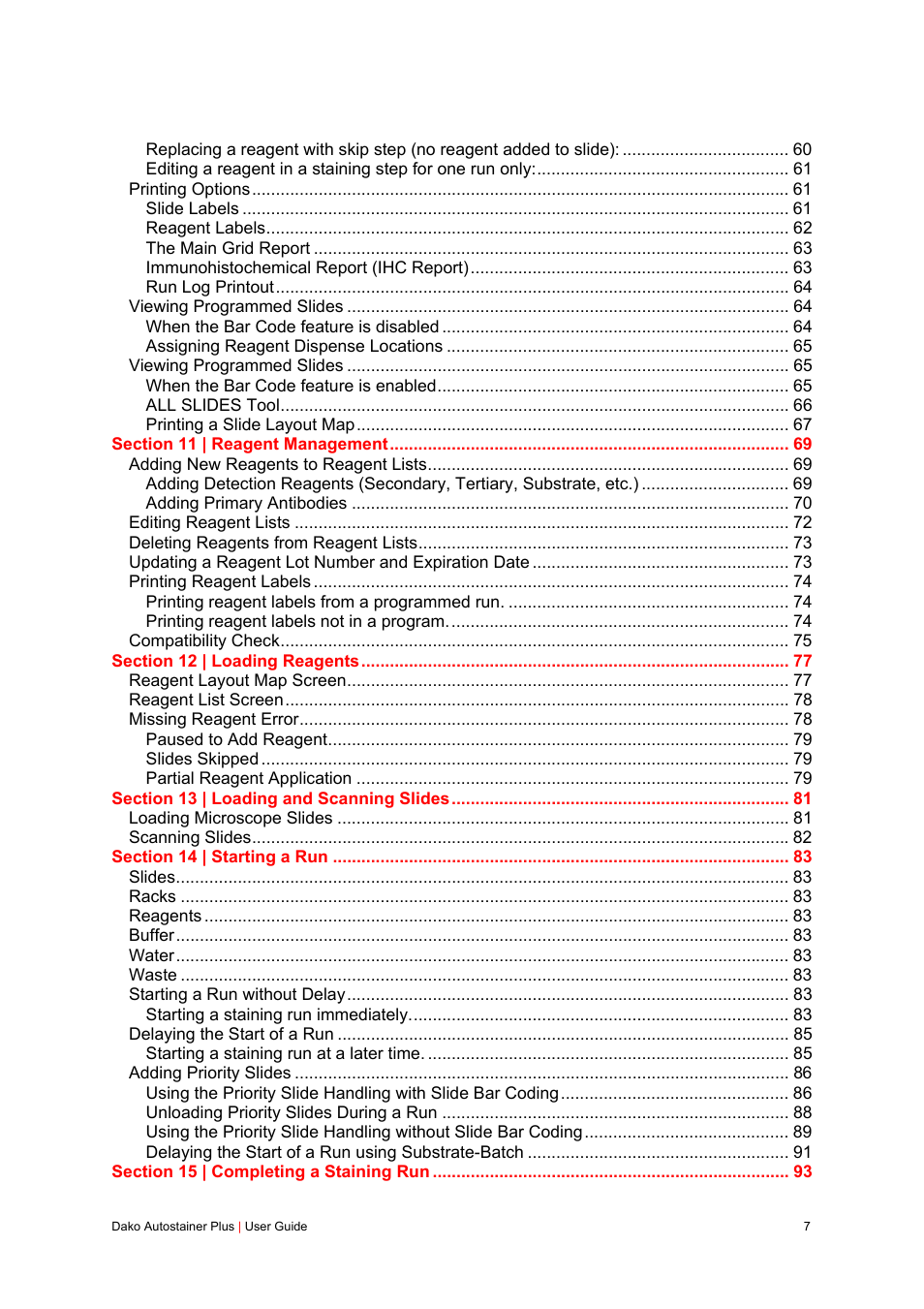 Dako Autostainer Plus User Manual | Page 7 / 121