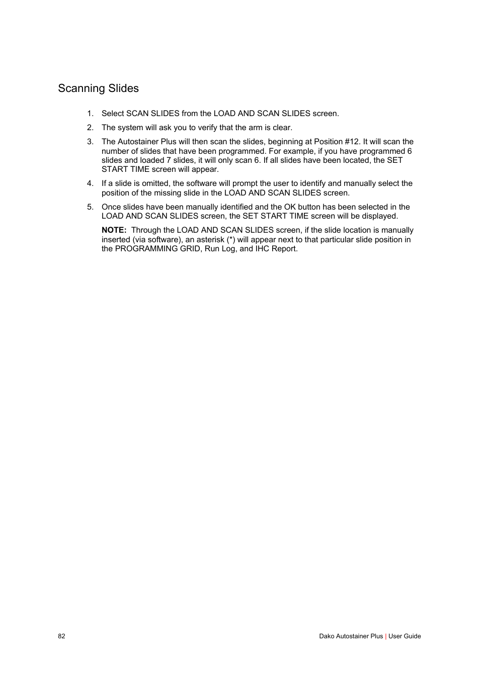 Scanning slides | Dako Autostainer Plus User Manual | Page 82 / 121