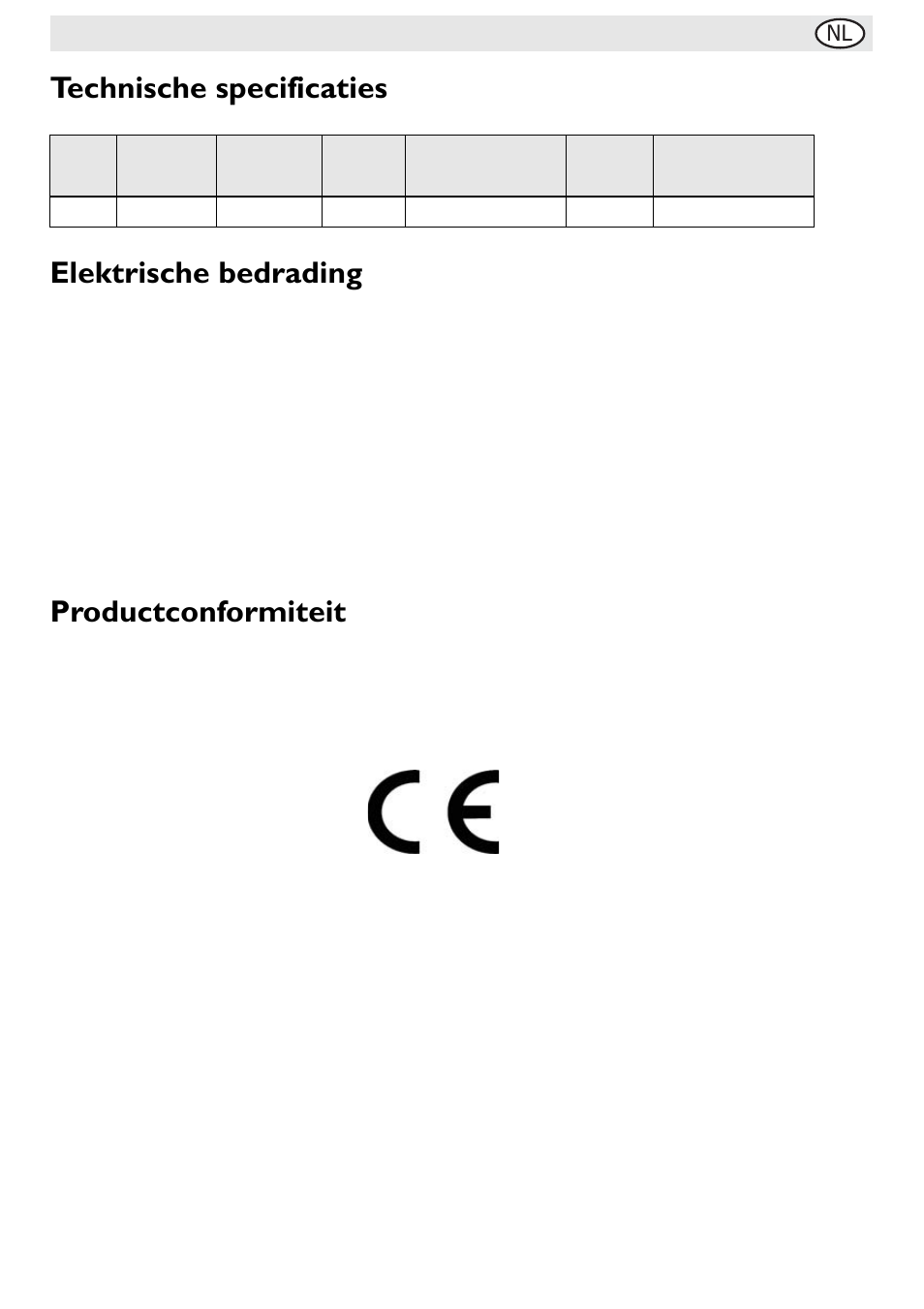 Technische specificaties elektrische bedrading, Productconformiteit | Buffalo G108 User Manual | Page 17 / 64