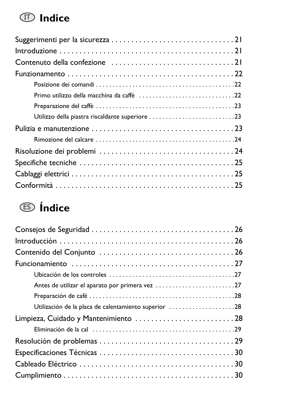 Indice, Índice | Buffalo G108 User Manual | Page 4 / 64