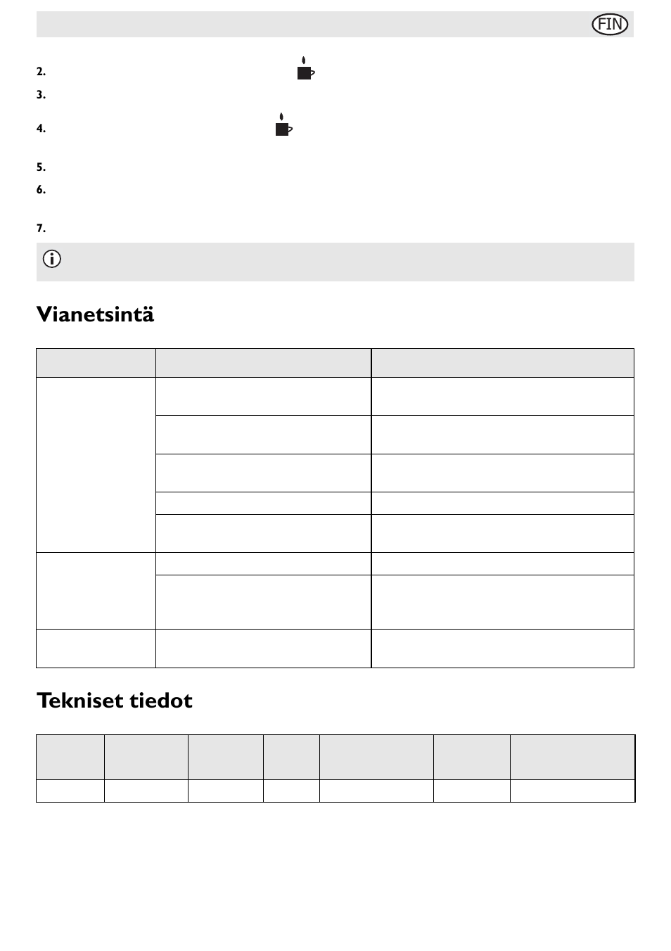 Vianetsintä tekniset tiedot | Buffalo G108 User Manual | Page 61 / 64