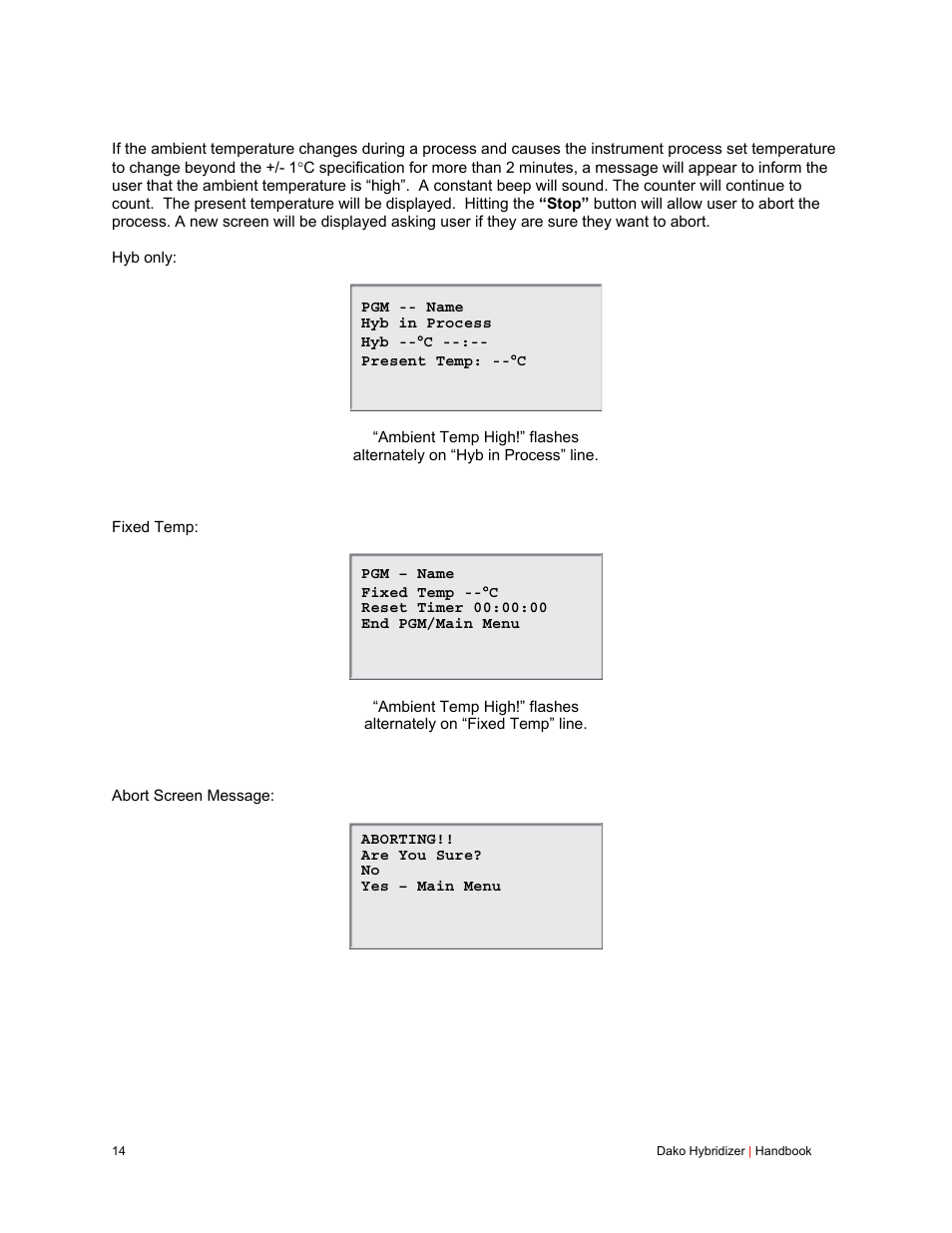 Dako Hybridizer User Manual | Page 14 / 32