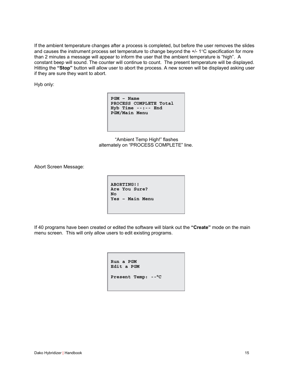 Dako Hybridizer User Manual | Page 15 / 32