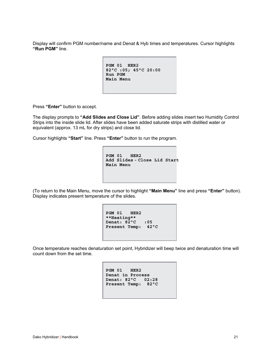 Dako Hybridizer User Manual | Page 21 / 32