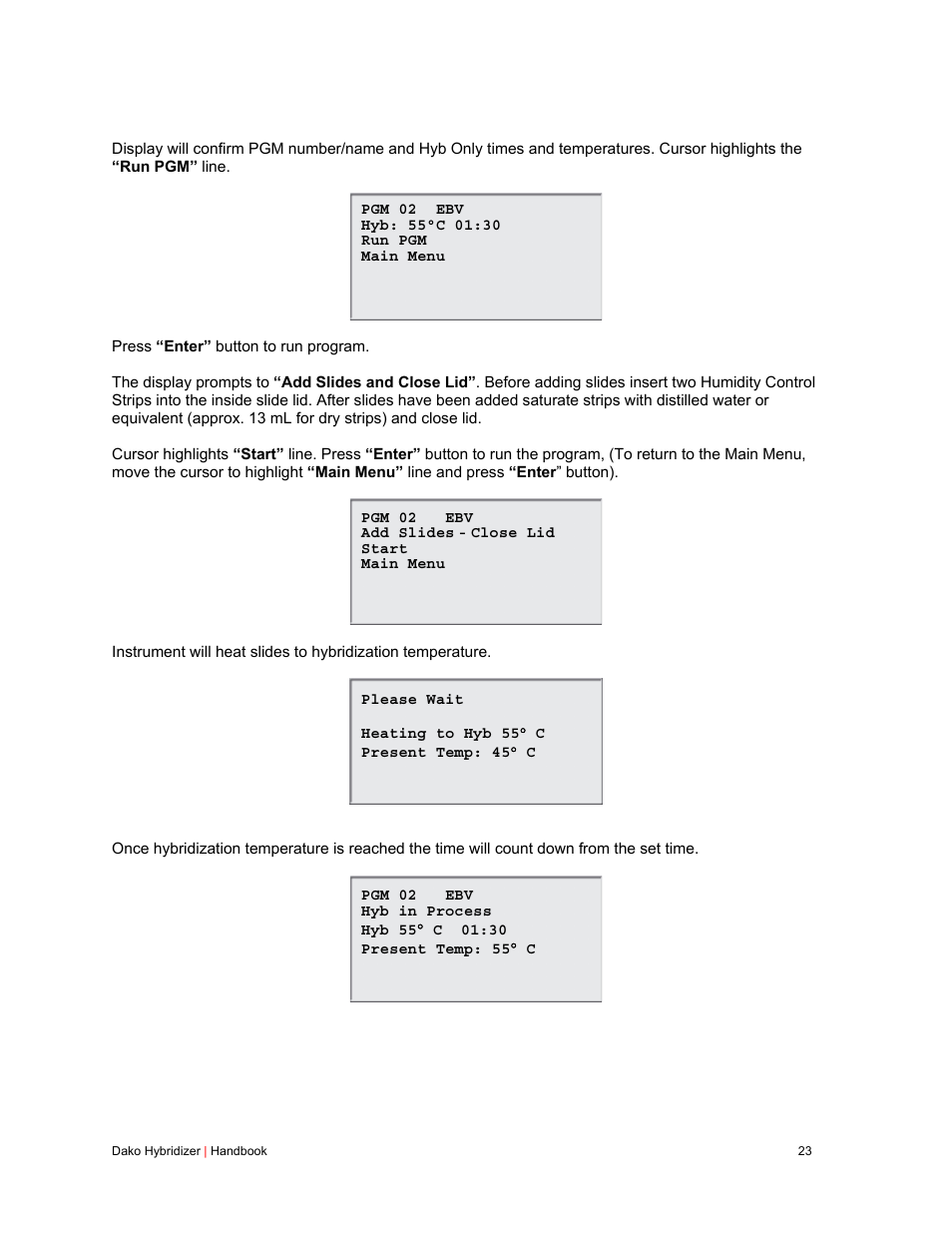 Dako Hybridizer User Manual | Page 23 / 32
