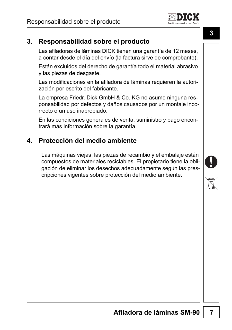 Dick SM-90 230V User Manual | Page 103 / 192