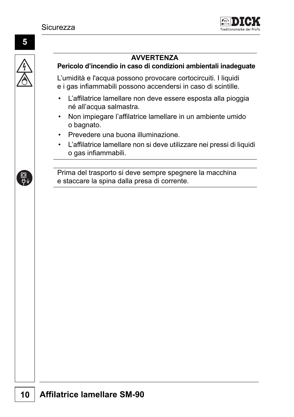 Affilatrice lamellare sm-90 10 | Dick SM-90 230V User Manual | Page 138 / 192