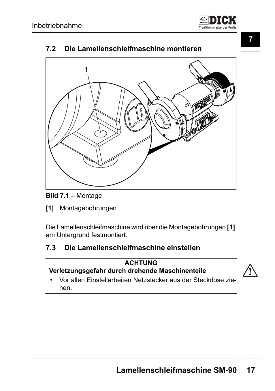 Dick SM-90 230V User Manual | Page 17 / 192