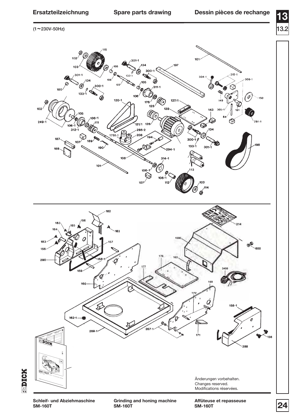 Dick SM-160 T 230V User Manual | Page 24 / 26