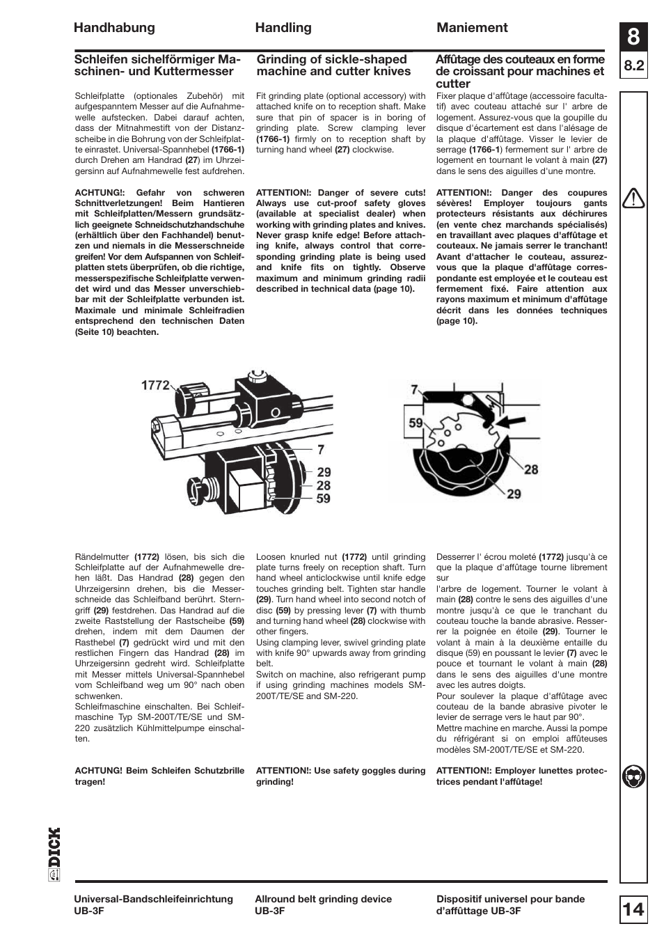 Dick UB3F User Manual | Page 14 / 20