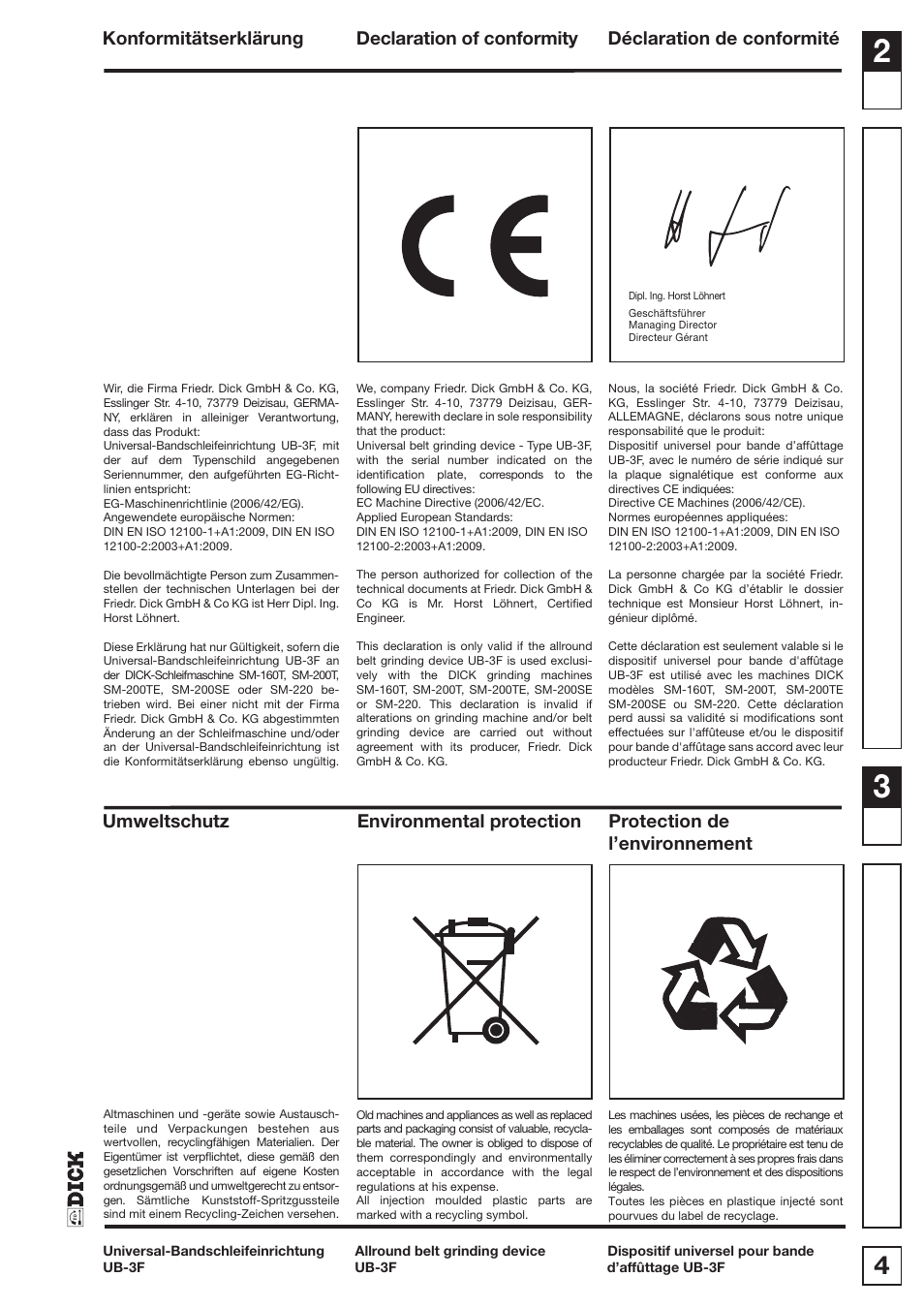 Dick UB3F User Manual | Page 4 / 20