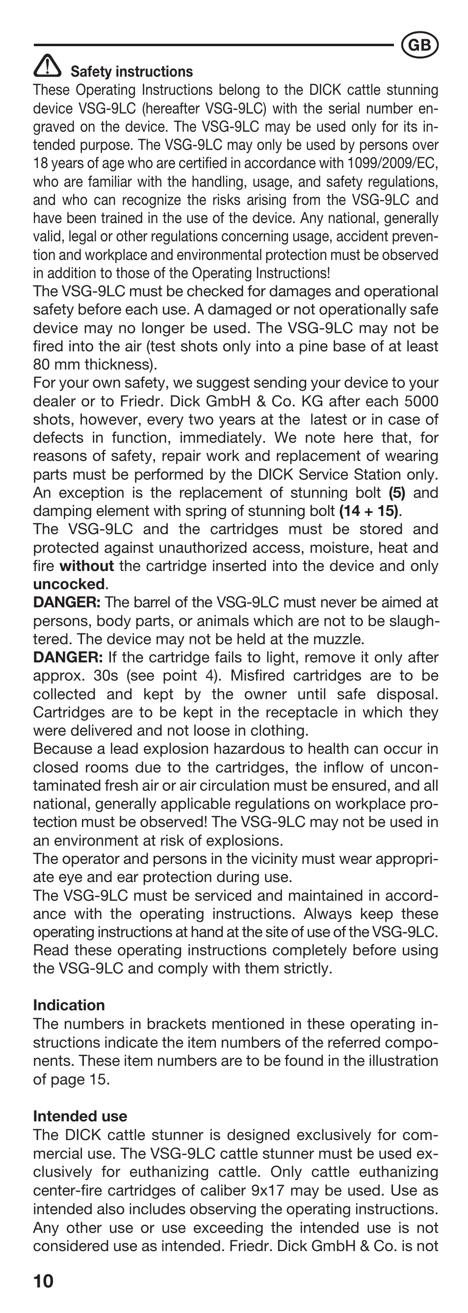 Ba vsg9lc_mod11_s10 | Dick Cattle Stunning Apparatus User Manual | Page 10 / 34