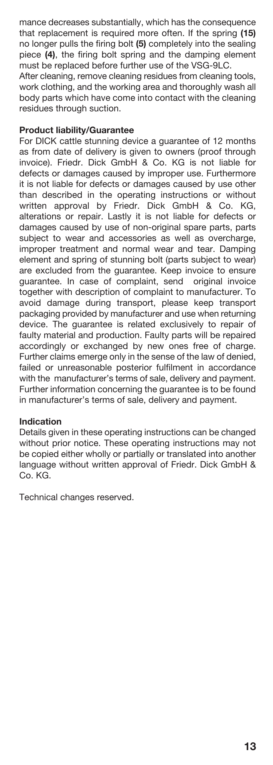 Ba vsg9lc_mod11_s13 | Dick Cattle Stunning Apparatus User Manual | Page 13 / 34