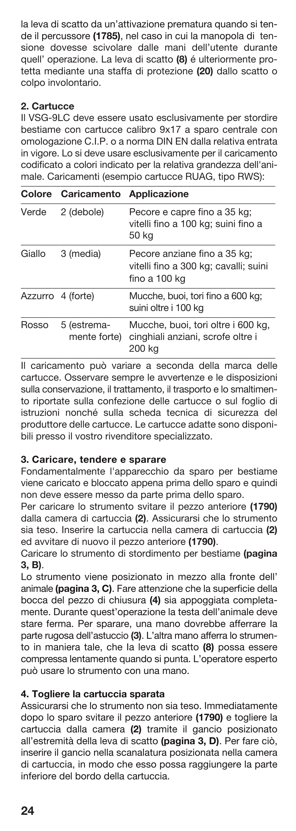 Dick Cattle Stunning Apparatus User Manual | Page 24 / 34