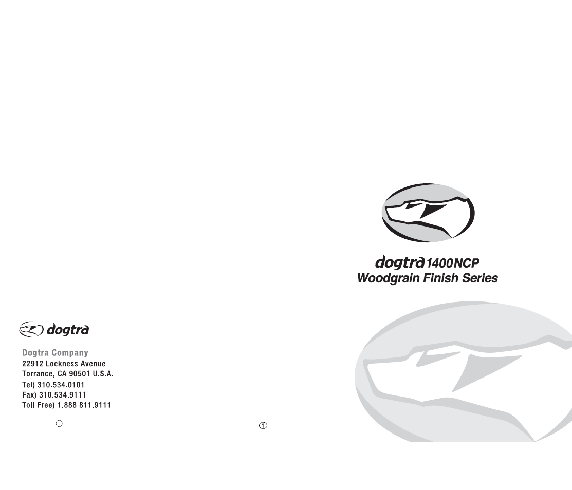 Dogtra 1400 Series User Manual | 17 pages