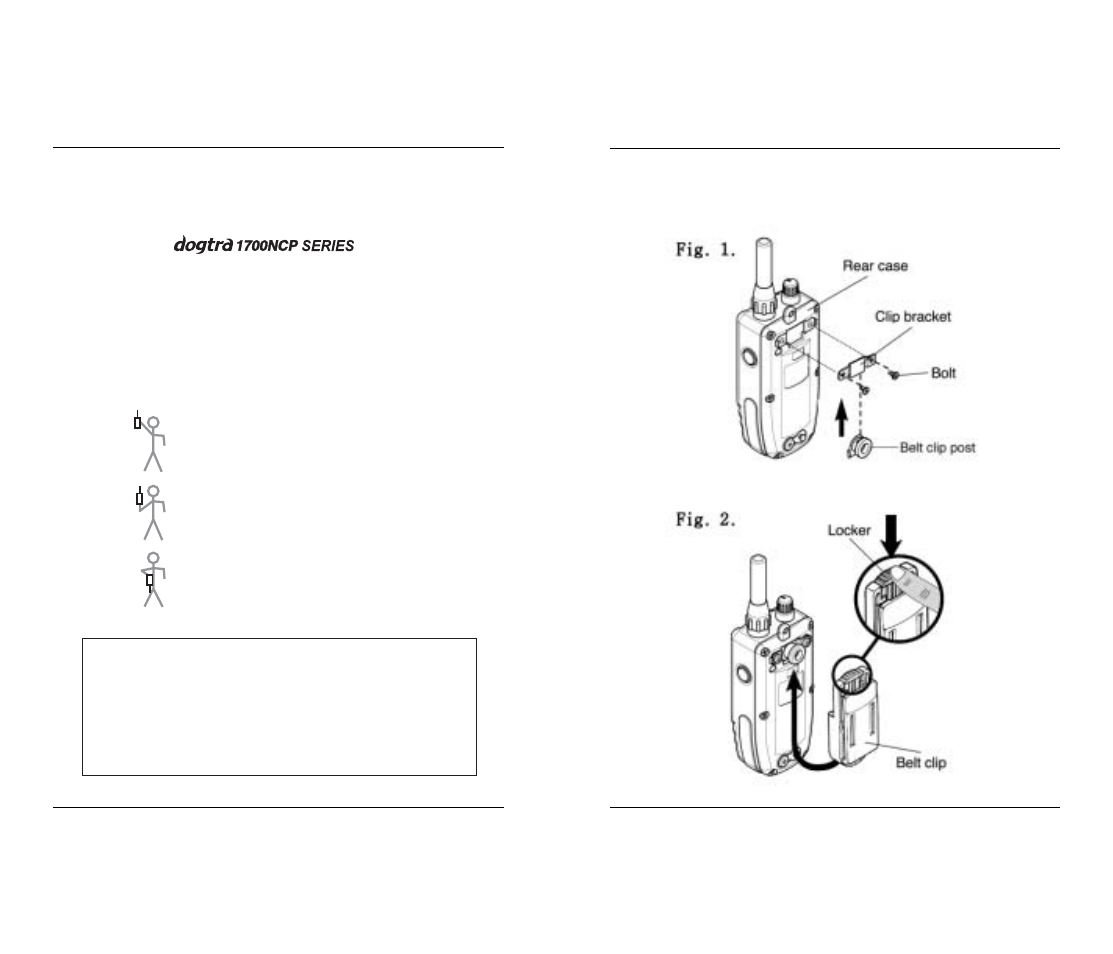 Belt clip accessory | Dogtra 1700 Series User Manual | Page 19 / 24