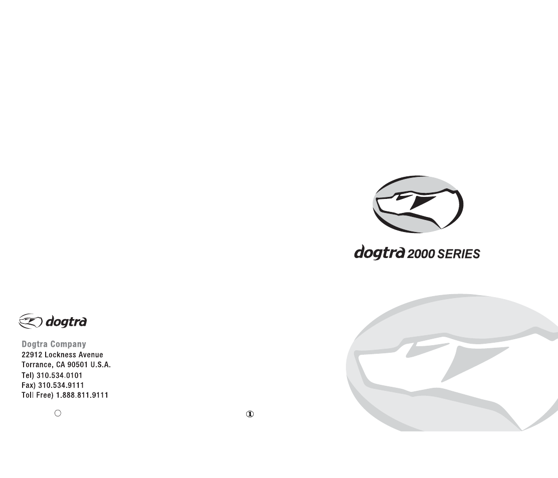 Dogtra 2000 Series User Manual | 20 pages